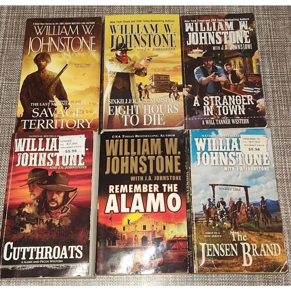 William W. Johnstone lot of 6 Western Cowboy paperbacks